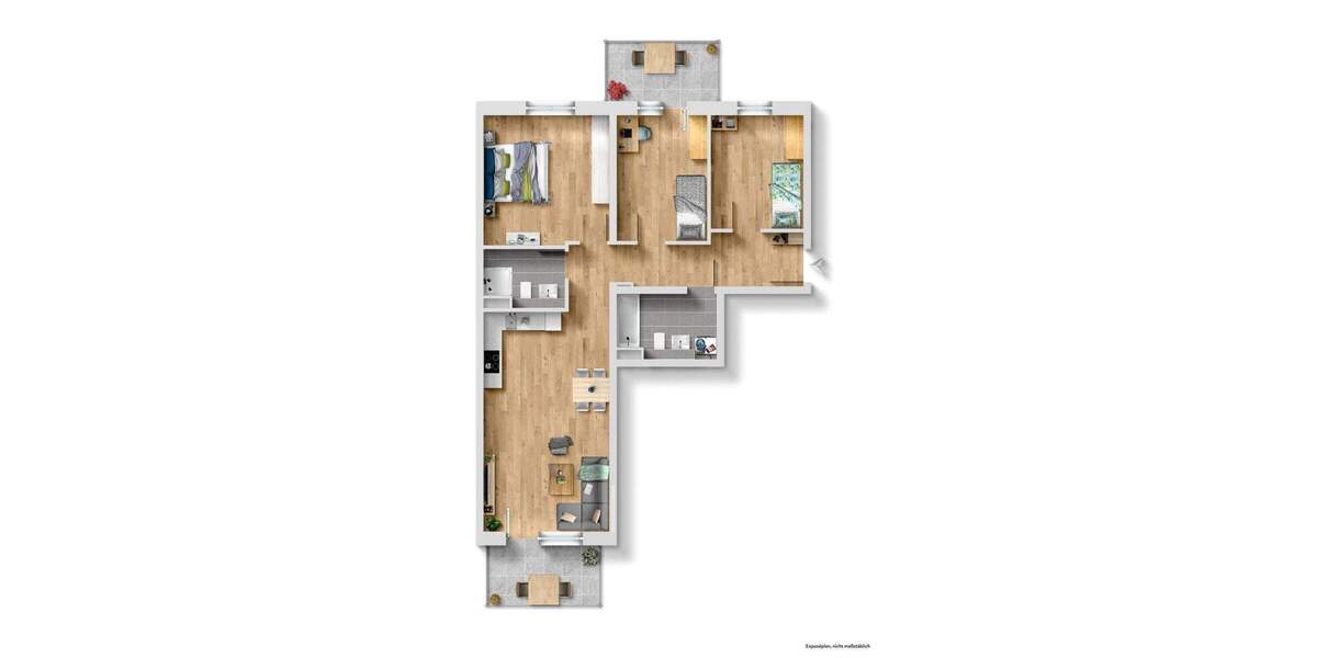 Terrassenwohnung Bamberg Bamberg-Ost - 4 Zimmer, 102 m&sup2;, 1.430&euro; | Angebot:26607362