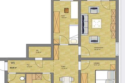 Wohnung Bergneustadt - 3 Zimmer, 81 m&sup2;, 650&euro; | Angebot:26566407
