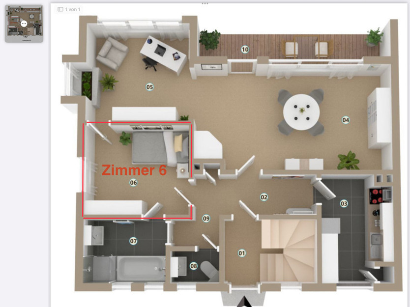 Helles Zimmer (10 m²) in gepflegtem Haus zu vermieten.