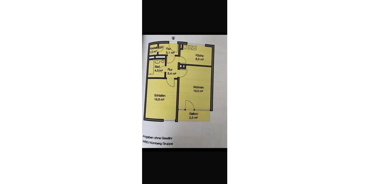 Etagenwohnung Nürnberg Altenfurt - 2 Zimmer, 59 m&sup2;, 946&euro; | Angebot:26480029