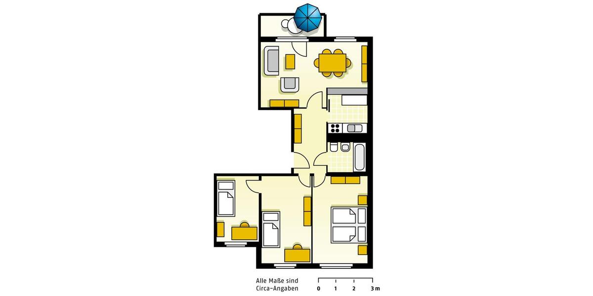 Etagenwohnung Cottbus Sachsendorf - 4 Zimmer, 74 m&sup2;, 445&euro; | Angebot:23602761