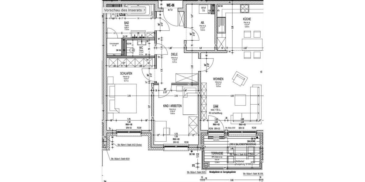 Etagenwohnung Merseburg - 3 Zimmer, 92 m&sup2;, 1.096&euro; | Angebot:26647818