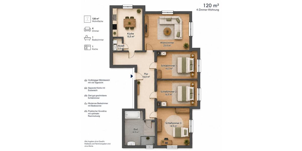 Etagenwohnung Pegau - 4.5 Zimmer, 120 m&sup2;, 840&euro; | Angebot:26643589