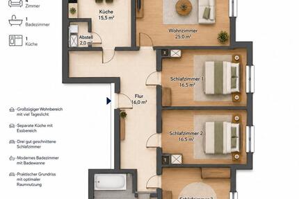 Wohnung Pegau - 4.5 Zimmer, 120 m&sup2;, 840&euro; | Angebot:26643589
