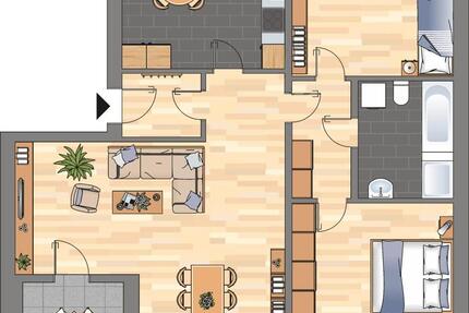 Helle, renovierte 3-ZKB-Balkonwohnung in der City zu vermieten! zimmer