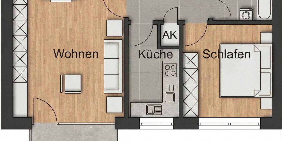 Etagenwohnung Münster Hiltrup - 2 Zimmer, 62 m&sup2;, 975&euro; | Angebot:26583850