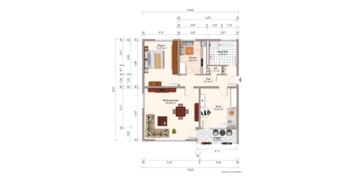 Etagenwohnung Iserlohn - 3.5 Zimmer, 95 m&sup2;, 800&euro; | Angebot:26626196