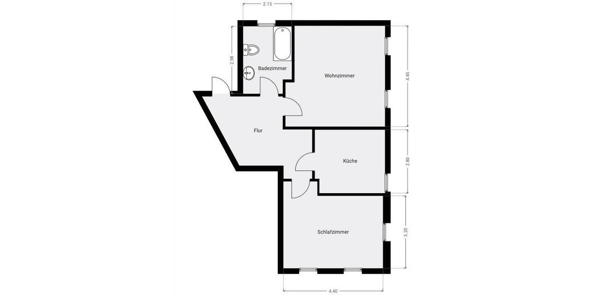 Etagenwohnung Lichtenstein/Sachsen Lichtenstein - 2 Zimmer, 55 m&sup2;, 335&euro; | Angebot:26486306
