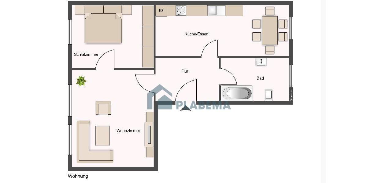 Etagenwohnung Schwerin - 2 Zimmer, 56 m&sup2;, 900&euro; | Angebot:26646786