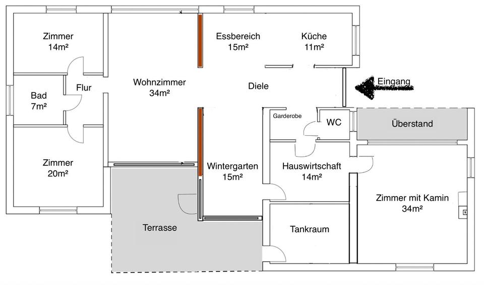 Bungalow Horneburg - 4 Zimmer, 170 m&sup2;, 2.390&euro; | Angebot:25809938