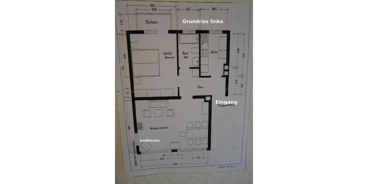 Etagenwohnung Kassel Vorderer Westen - 2 Zimmer, 59 m&sup2;, 550&euro; | Angebot:26646132
