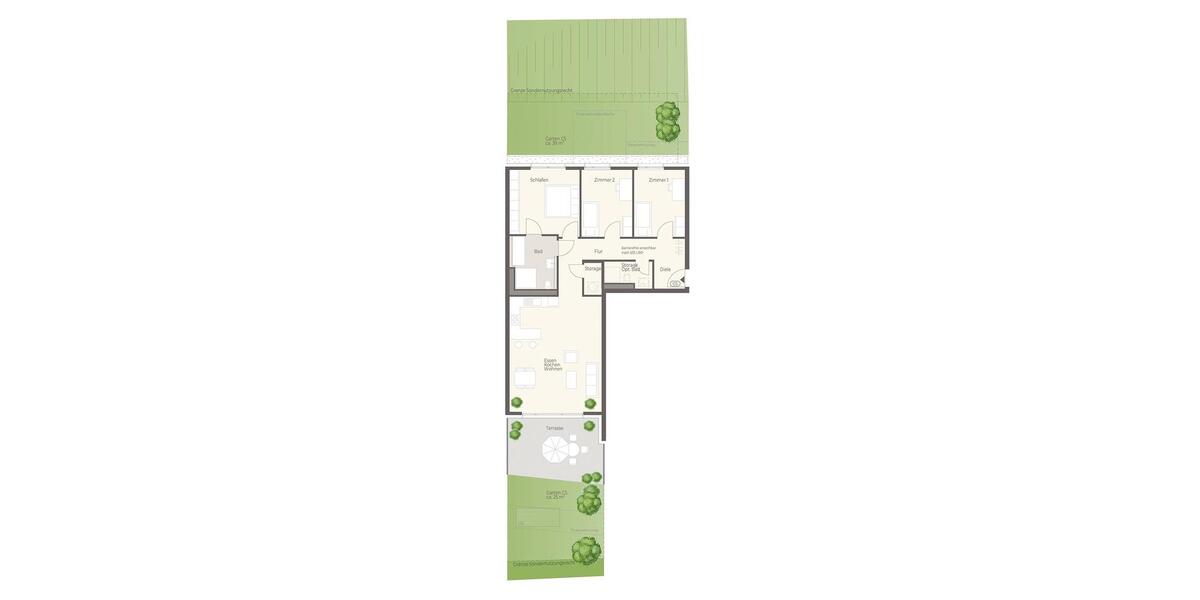 Terrassenwohnung Öhringen - 4.5 Zimmer, 108 m&sup2;, 1.621&euro; | Angebot:23782527