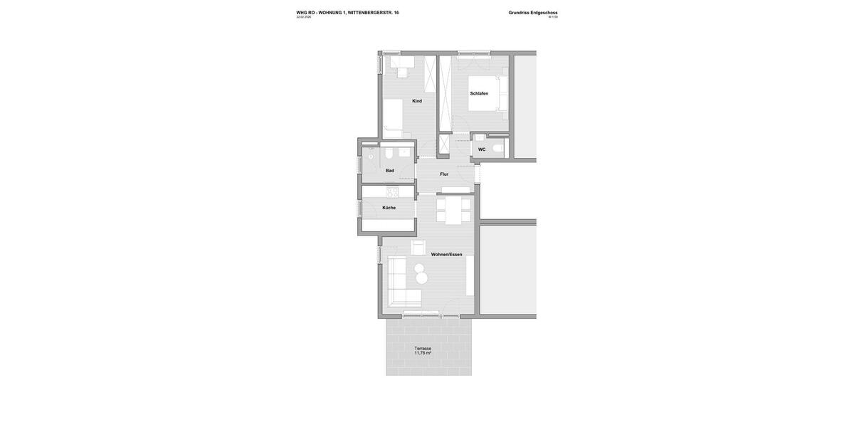 Etagenwohnung Rottenburg am Neckar - 3 Zimmer, 77 m&sup2;, 1.100&euro; | Angebot:25214590