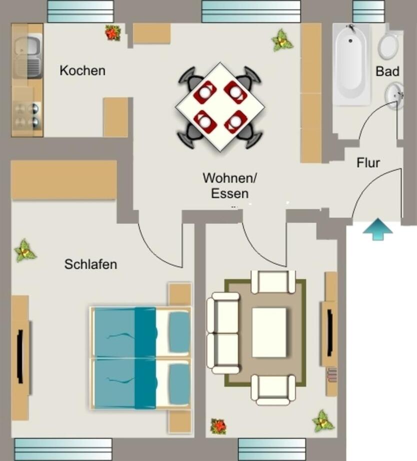 3-Zimmer-Wohnung in Kamp-Lintfort Stadtkern zimmer