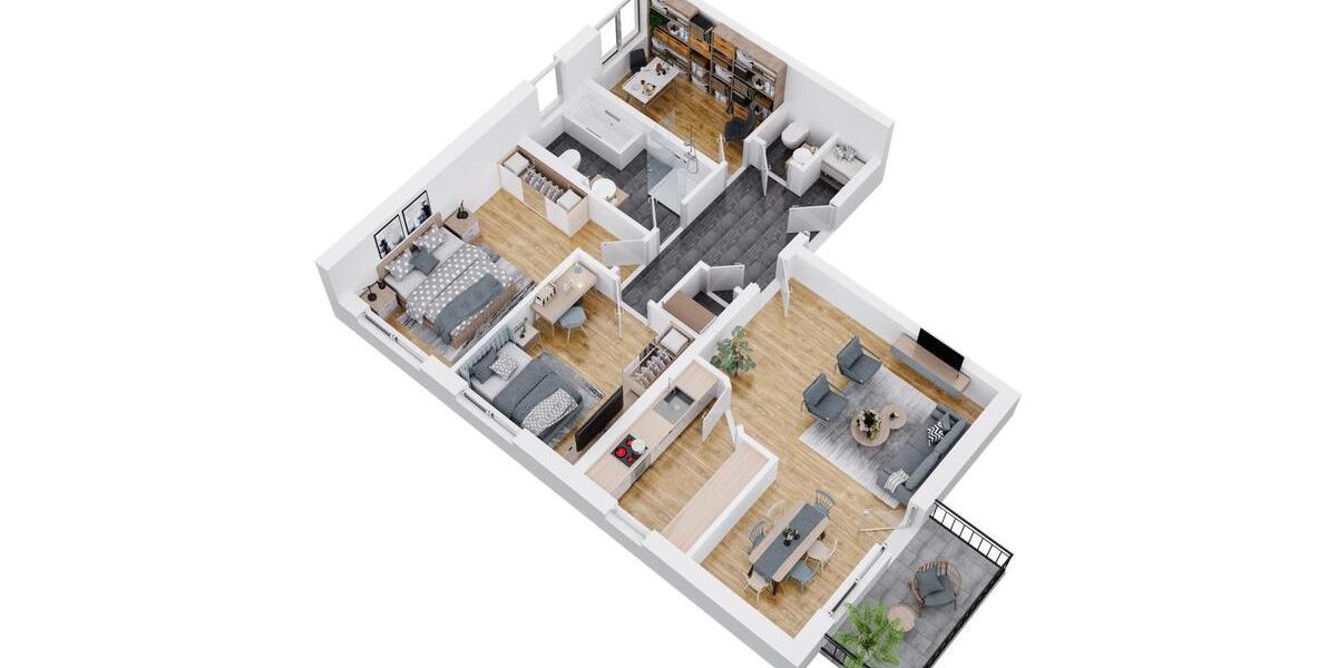 Terrassenwohnung Wiesent - 4 Zimmer, 92 m&sup2;, 995&euro; | Angebot:26690746