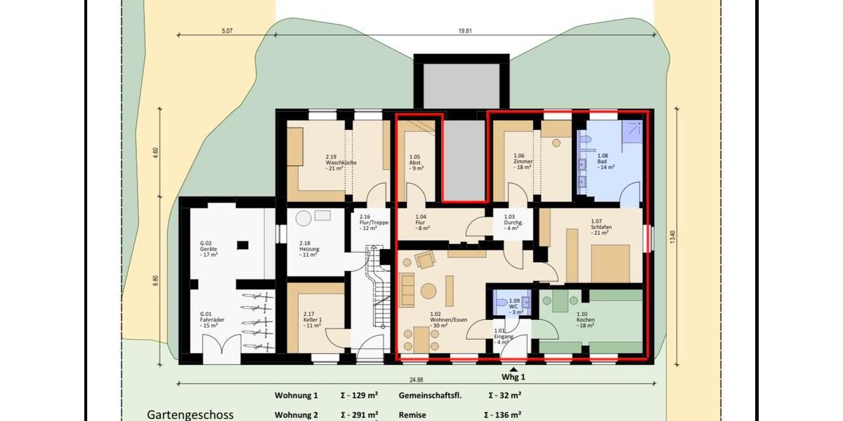 Terrassenwohnung Rheda-Wiedenbrück Wiedenbrück - 3 Zimmer, 129 m&sup2;, 1.484&euro; | Angebot:25853484