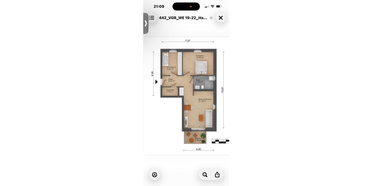 Etagenwohnung Ahrensfelde - 3 Zimmer, 64 m&sup2;, 1.400&euro; | Angebot:25138425