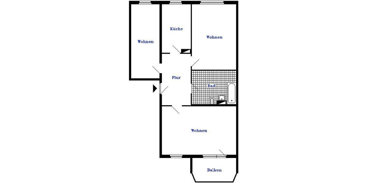 Etagenwohnung Rathenow - 3 Zimmer, 83 m&sup2;, 498&euro; | Angebot:26618247
