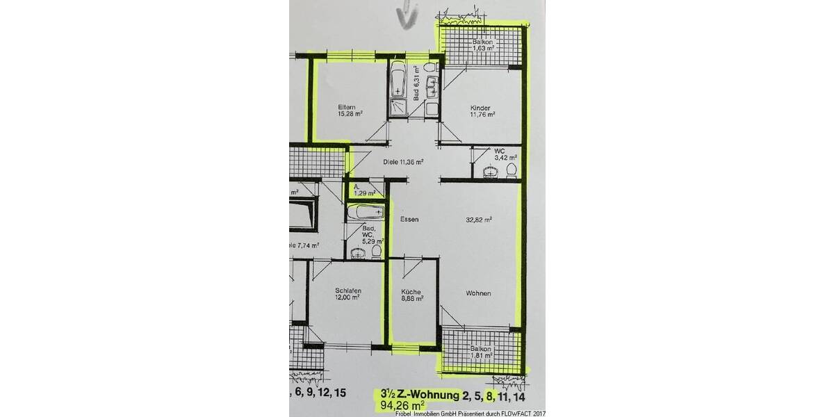 Etagenwohnung Rheinfelden - 3 Zimmer, 94 m&sup2;, 1.050&euro; | Angebot:25985922