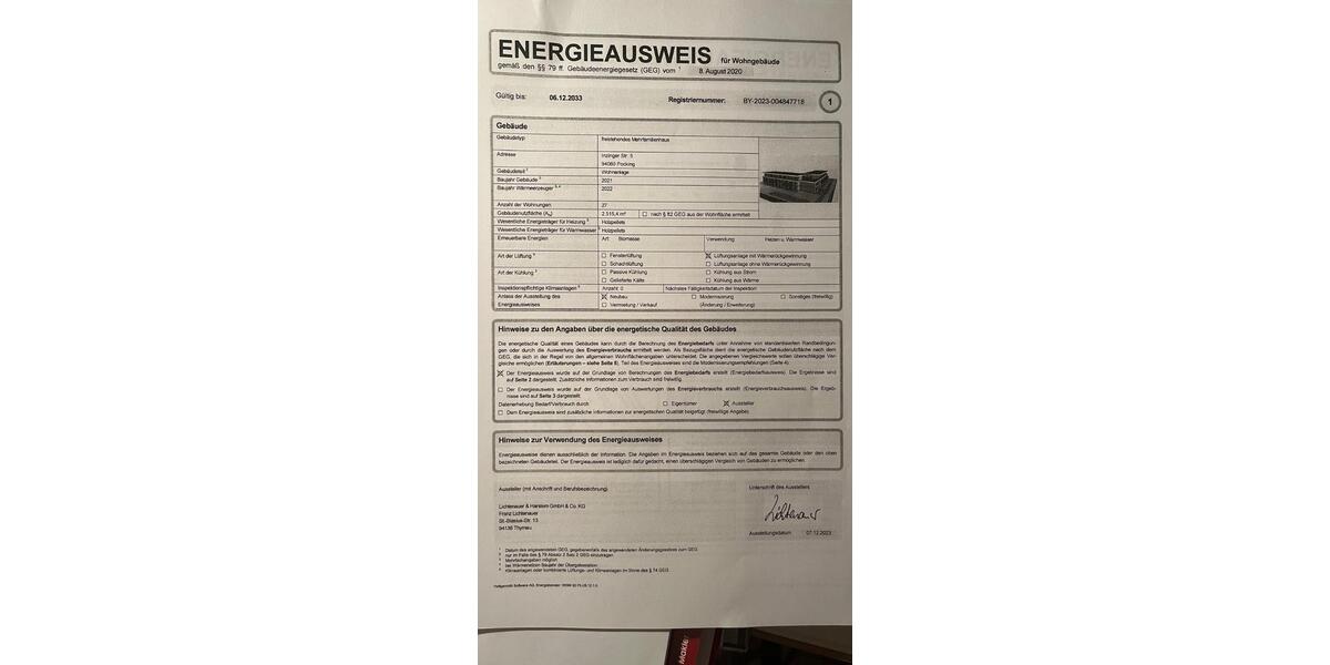 Etagenwohnung Pocking - 2 Zimmer, 51 m&sup2;, 520&euro; | Angebot:26400512