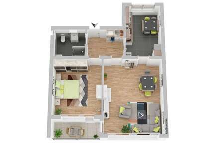 Wohnung Pfinztal - 2 Zimmer, 79 m&sup2;, 960&euro; | Angebot:26790310
