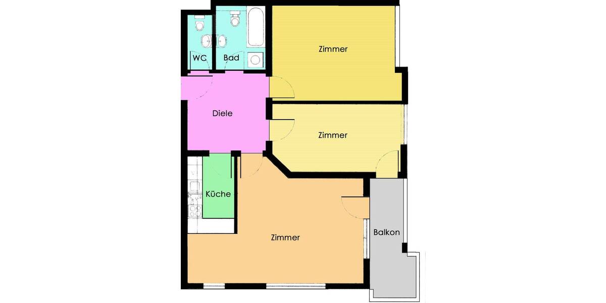 Etagenwohnung Schipkau Meuro - 3 Zimmer, 81 m&sup2;, 470&euro; | Angebot:26744959