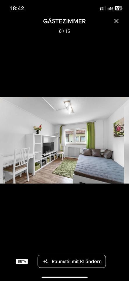 1,5 Zimmerwohnung möbliert ab 15.08.01.09. frei in RT-Gönningen