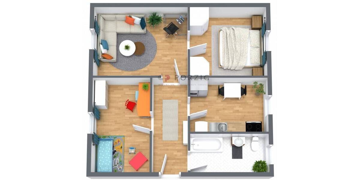 Etagenwohnung Bad Sülze - 3 Zimmer, 69 m&sup2;, 314&euro; | Angebot:26657853