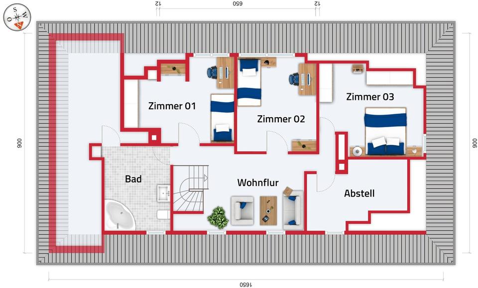 Wohnen auf Zeit Bad Boll - 1 Zimmer, 140 m&sup2;, 480&euro; | Angebot:26387771