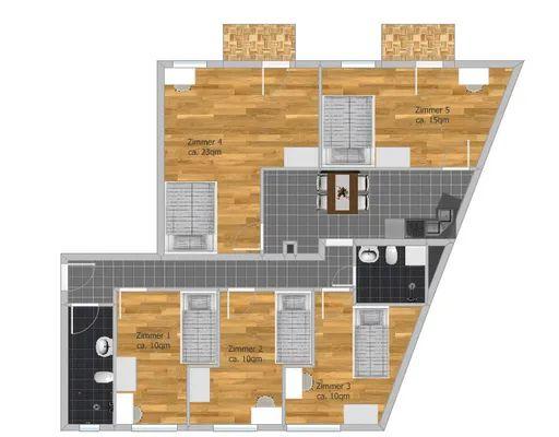 Etagenwohnung Nürnberg Zerzabelshof - 1 Zimmer, 10 m&sup2;, 400&euro; | Angebot:26636164