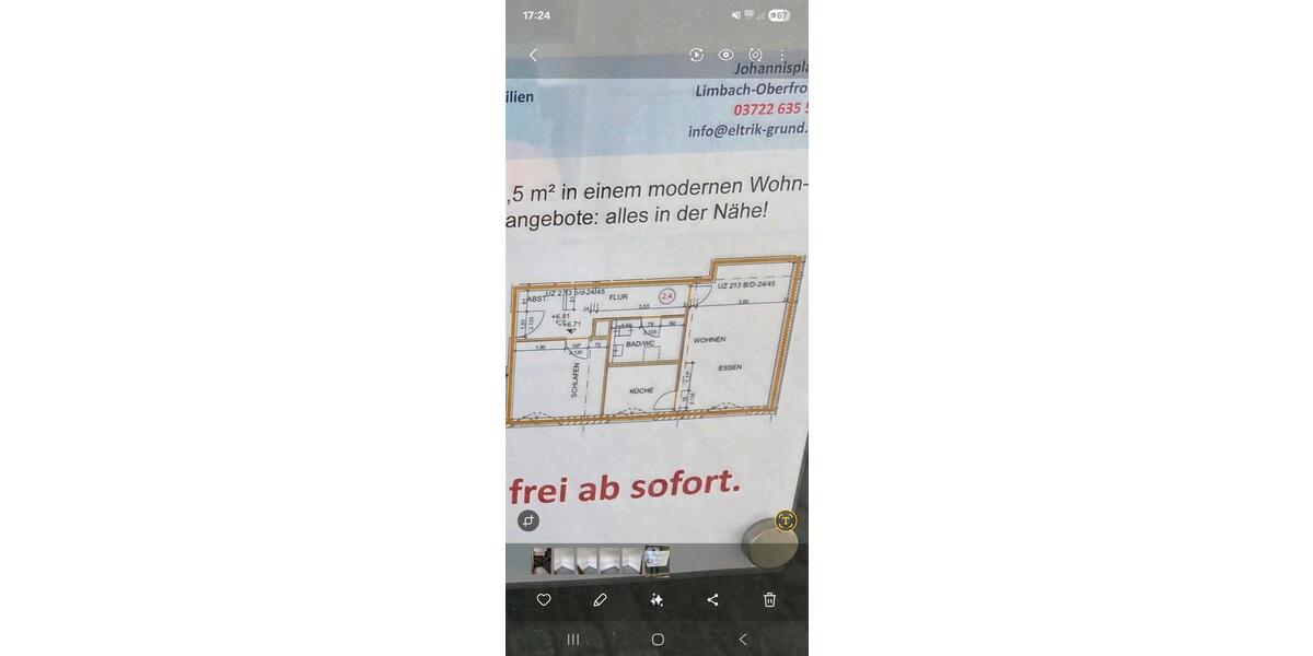 Etagenwohnung Burgstädt - 2 Zimmer, 51 m&sup2;, 355&euro; | Angebot:26662720