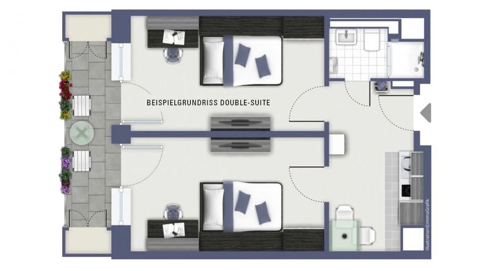 Etagenwohnung Usingen - 1 Zimmer, 23 m&sup2;, 600&euro; | Angebot:24475084