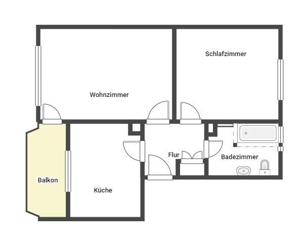 Etagenwohnung Kandel - 2 Zimmer, 53 m&sup2;, 609&euro; | Angebot:26688243