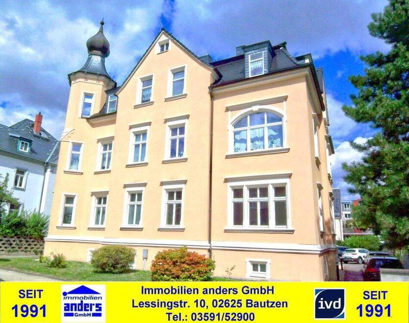 Moderne 3-Raum-EG-Wohnung mit Balkon und PKW-SP in ruhiger Wohnlage im Villenviertel in Bautzen