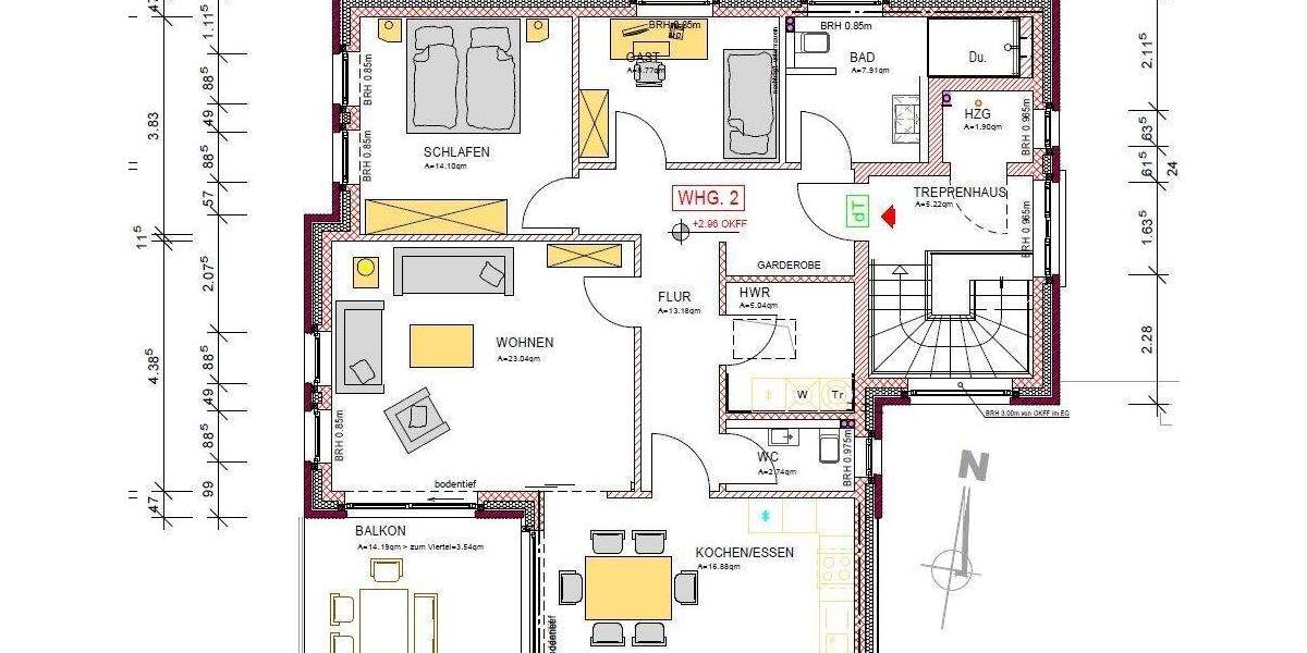 Terrassenwohnung Dinklage - 3 Zimmer, 92 m&sup2;, 850&euro; | Angebot:25694355