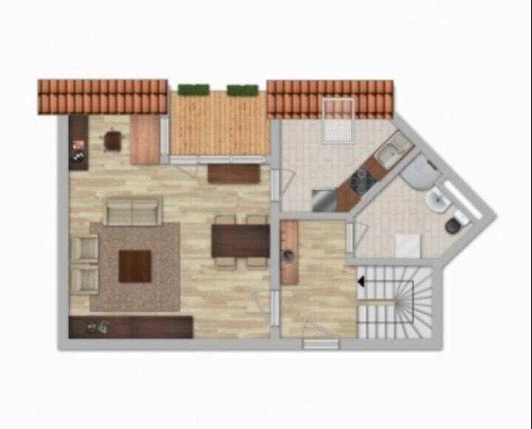 Stilvolle möblierte 2 Zi. Maisonette inkl. NK zimmer