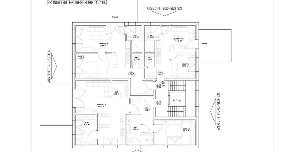 Terrassenwohnung Neukirchen - 3 Zimmer, 89 m&sup2;, 1.125&euro; | Angebot:24488393