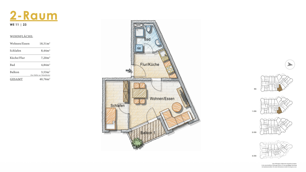 Etagenwohnung Markkleeberg Markkleeberg-Mitte - 2 Zimmer, 41 m&sup2;, 408&euro; | Angebot:26789162