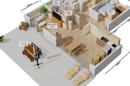 Haus Meßkirch - 3 Zimmer, 88 m&sup2;, 1.200&euro; | Angebot:26003074