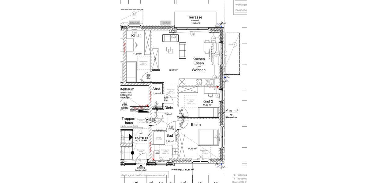 Erdgeschoßwohnung Herzebrock-Clarholz Clarholz - 4 Zimmer, 88 m&sup2;, 1.200&euro; | Angebot:26524861