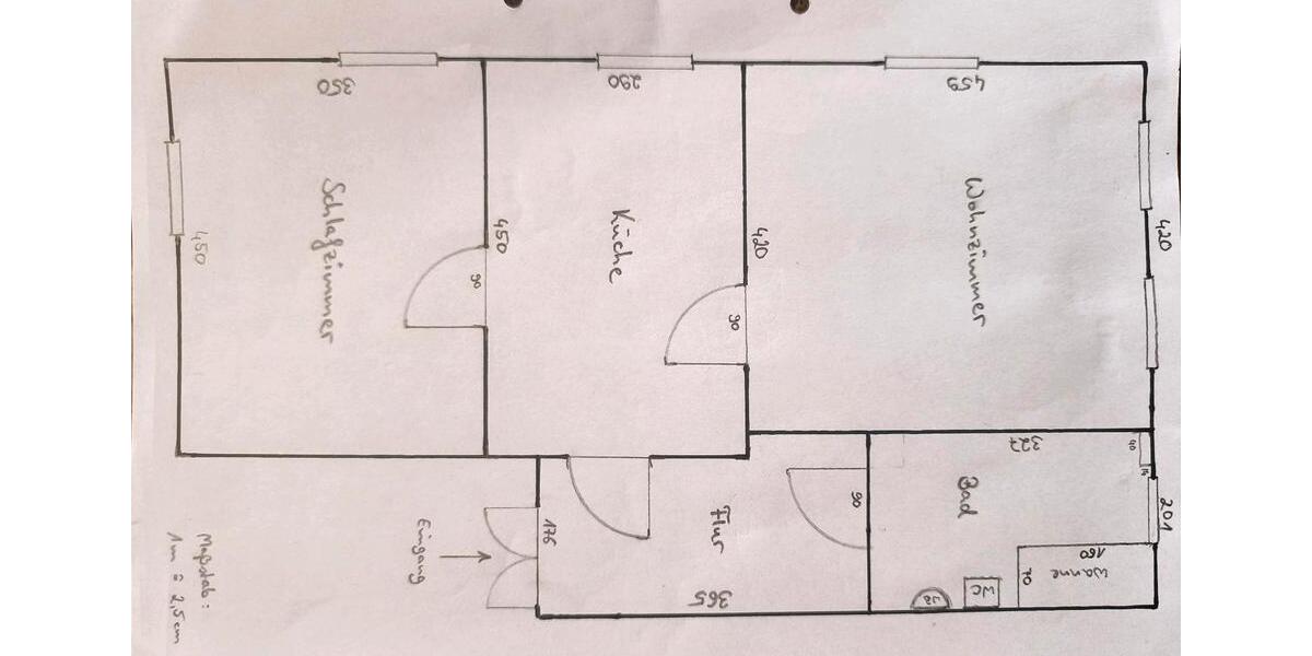 Erdgeschoßwohnung Burkhardtsdorf - 2 Zimmer, 63 m&sup2;, 315&euro; | Angebot:26631303