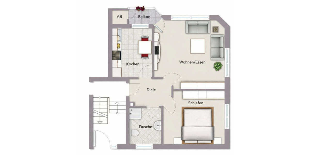 Erdgeschoßwohnung Lippstadt Overhagen - 2 Zimmer, 60 m&sup2;, 650&euro; | Angebot:24842443