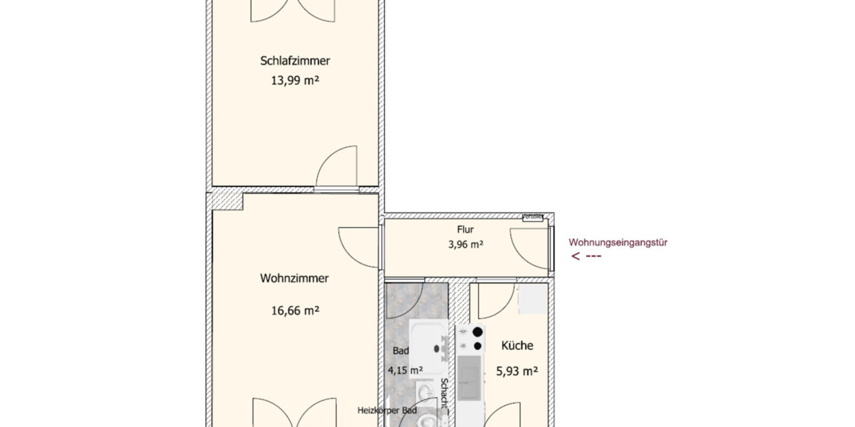 Etagenwohnung Lauta - 2 Zimmer, 310&euro; | Angebot:23319392