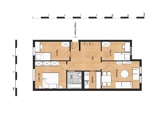Etagenwohnung Oschersleben (Bode) - 4 Zimmer, 71 m&sup2;, 373&euro; | Angebot:25510425