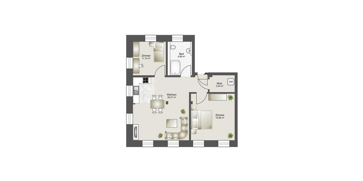 Erdgeschoßwohnung Forchtenberg - 3.5 Zimmer, 78 m&sup2;, 780&euro; | Angebot:26489754