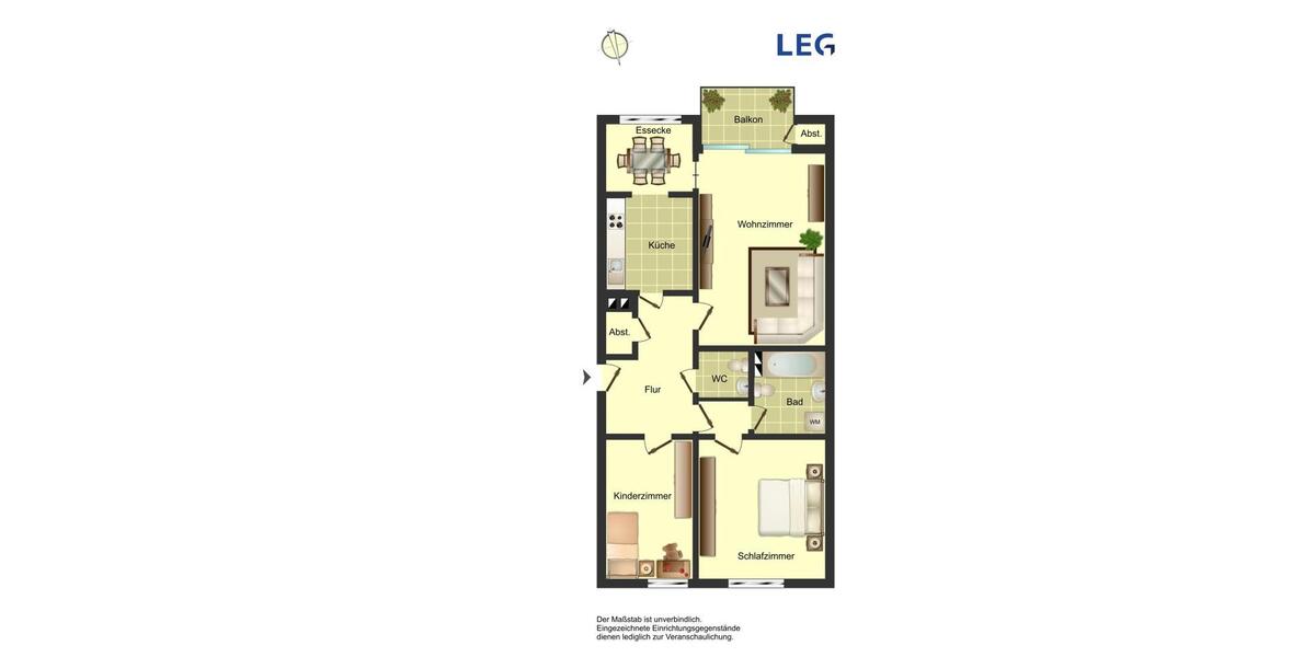 Erdgeschoßwohnung Bergkamen - 3.5 Zimmer, 80 m&sup2;, 416&euro; | Angebot:26646498