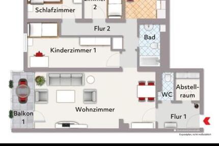 Wohnung Bad Kreuznach Bad Münster am Stein-Ebernburg - 4 Zimmer, 98 m&sup2;, 995&euro; | Angebot:24863902