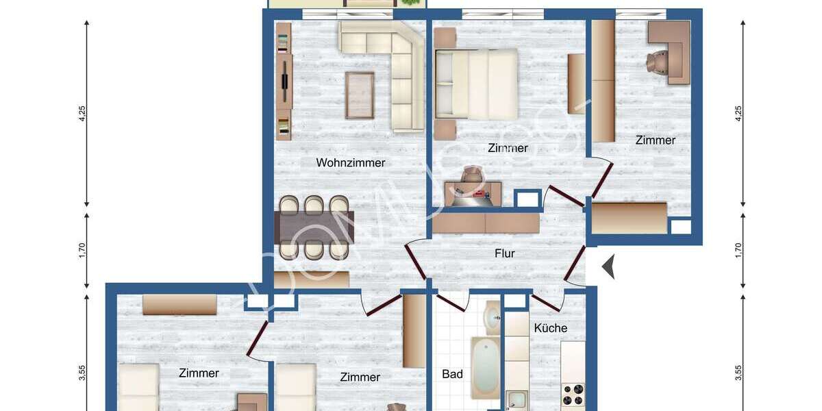 Neu, 5 Zimmer WG geeignet, frisch renoviert mit Balkon! 5 zimmer