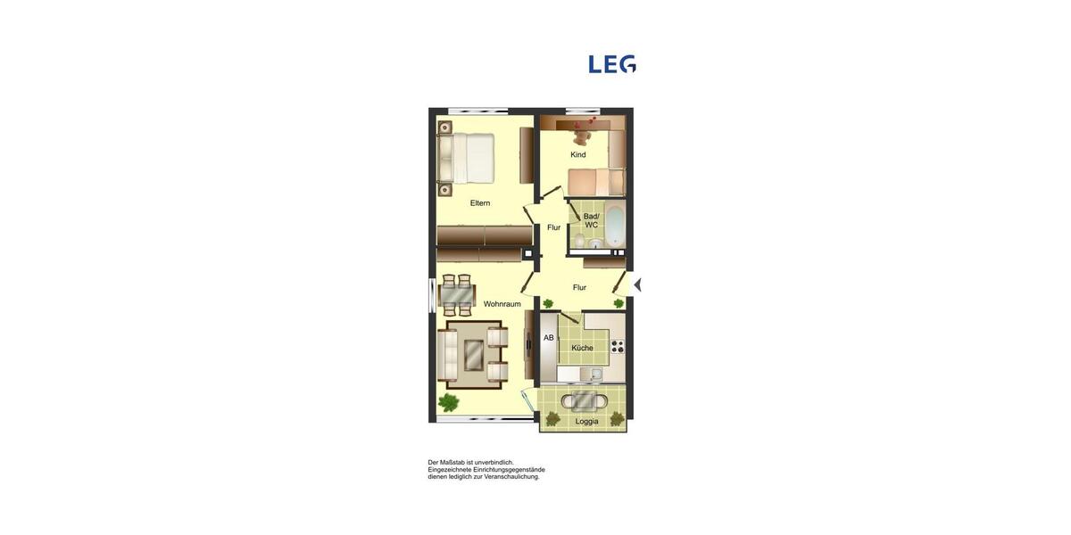 Erdgeschosswohnung mit 3 Zimmern und guten Parkmöglichkeiten 3 zimmer