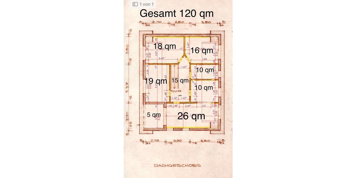 Dachgeschoßwohnung Lehrte - 4 Zimmer, 120 m&sup2;, 1.350&euro; | Angebot:26415929
